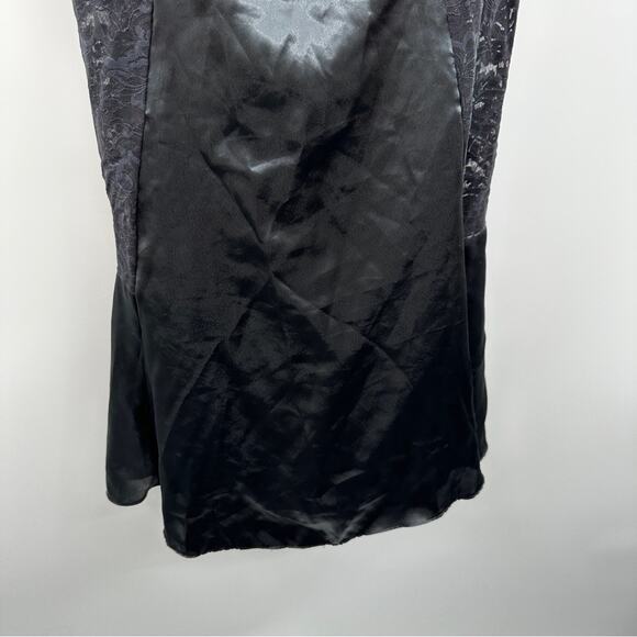 Vintage Evan Picone Black Lace Sleeveless Intimate Lingerie Slip Dress Size L - Picture 3 of 10